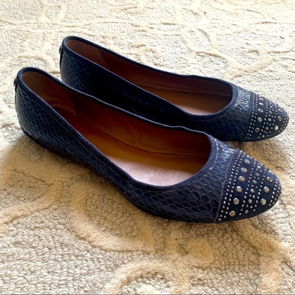 Donald J Pliner Snake Skin Flats Size 7 1/2 M - Picture 1 of 5